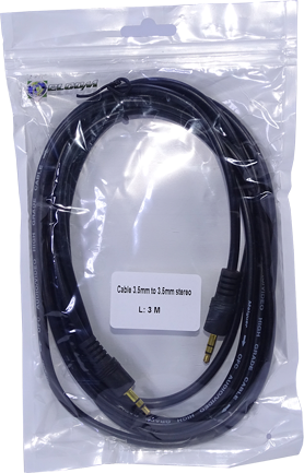 CABLE 1 PLUG ST. X PLUG ST. 3.5mm 3M