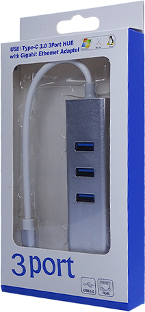 ADAPTADOR TIPO C to 3 PUERTOS USB 3.0 + LAN