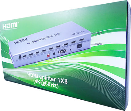 2.0V 4K HDMI SPLITER METALICO 1*8