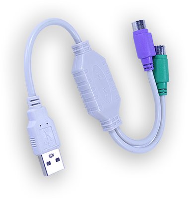 ADAPTADOR USB 2.0 A 2 PS/2