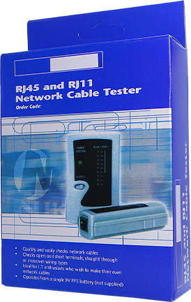 TESTEADOR PARA CABLE DE RED RJ-45, RJ 11