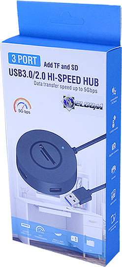 USB 3.0 HUB + LECTOR SD/TF