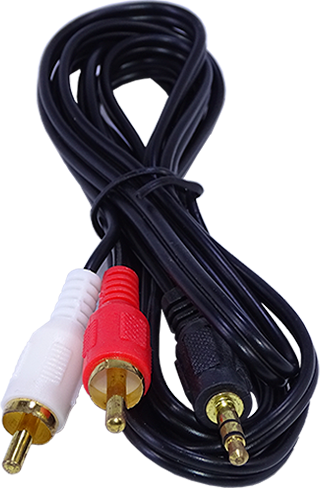 CABLE 2 RCA X 1 PLUG ST. 3.5mm