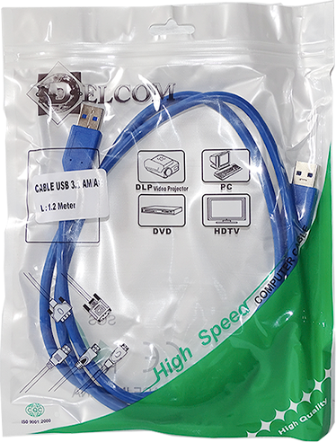 CABLE USB 3.0 A/A 1.2m AZUL