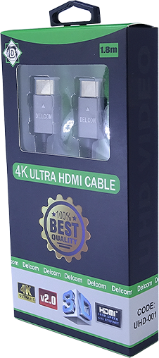 2.0 HDMI CABLE SLIM 4K DELCOM 5m