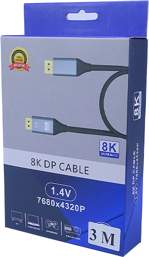 8K CABLE DP A DP PUNTA METAL 5M