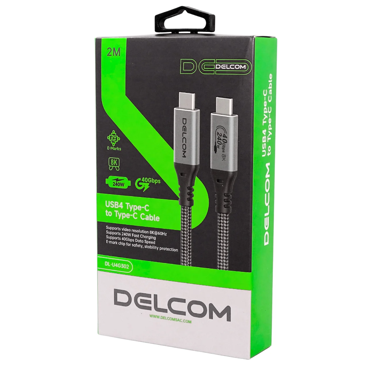 CABLE DELCOM TIPO C MACHO USB4 GEN3 8K CABLE DELCOM TIPO C MACHO USB4 GEN3 8K