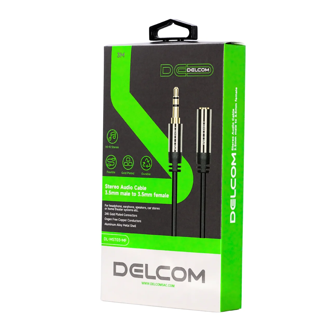 Cable de Extensión de Audio 3.5mm DELCOM (Plug a Jack) Cable de Extensión de Audio 3.5mm DELCOM (Plug a Jack)